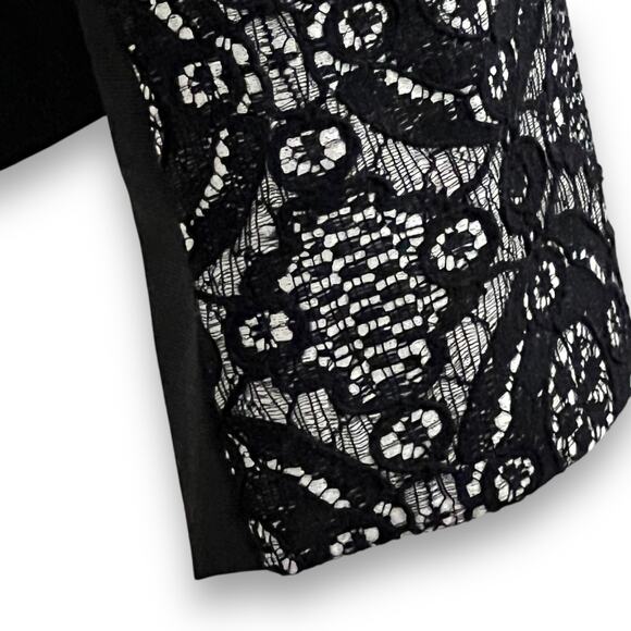 Michael Simon Beaded Brocade Jacket Black Petite L Evening Classic - Picture 6 of 12